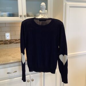 Navy Blue Crew Neck Wool Sweater Size Medium NEW Heart Creatures of Comfort